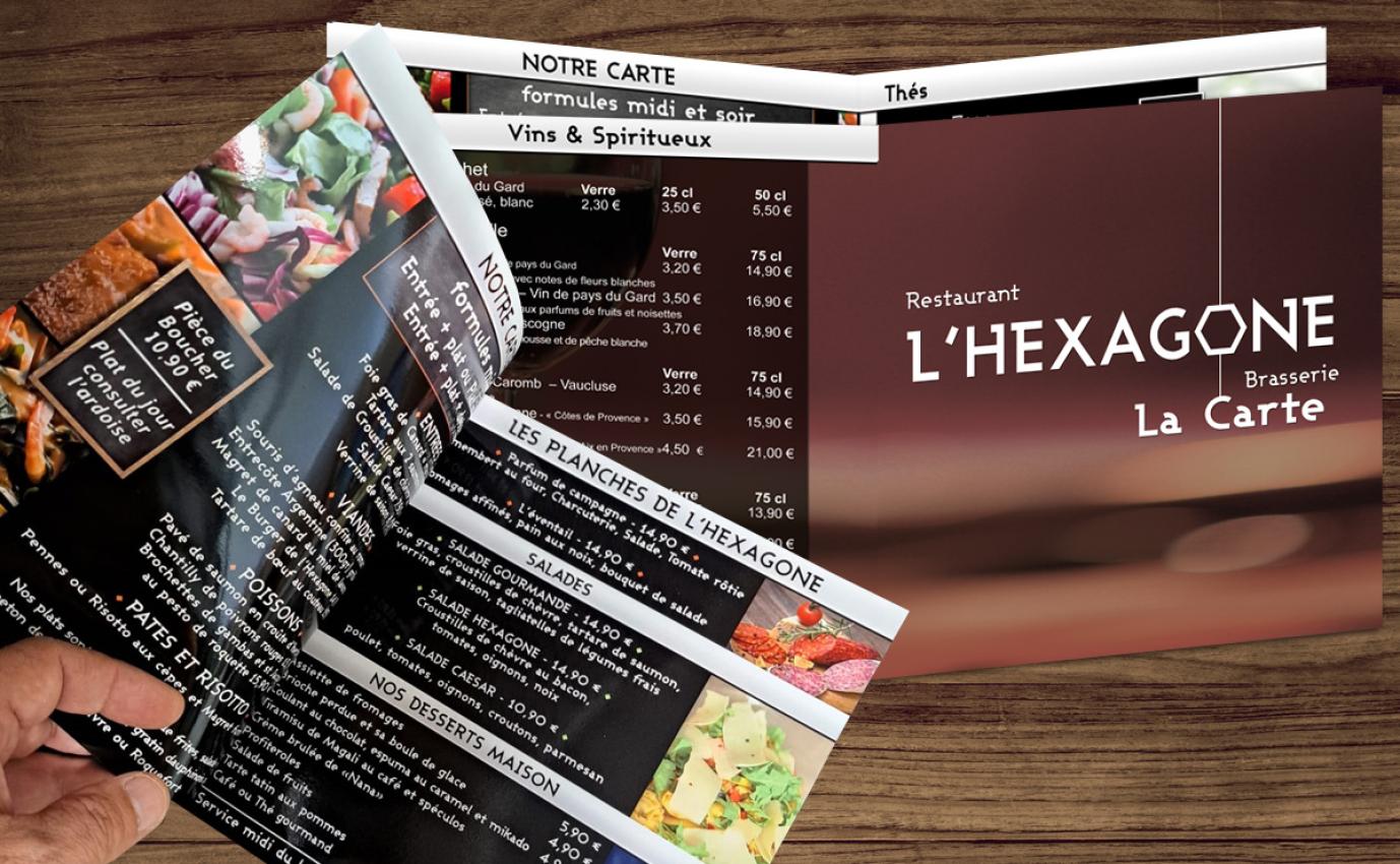 Création du menu 8 pages pour l'Hexagone